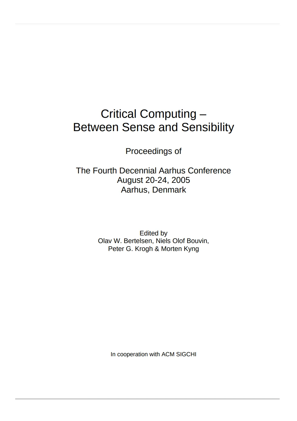 2005 Conference Proceedings